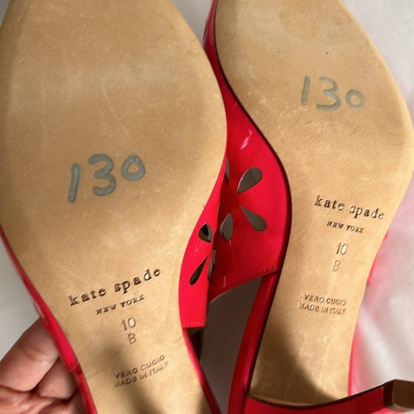 Kate Spade Jacey Powder Patent Leather Pink Slingback Heels - Picture 8 of 13